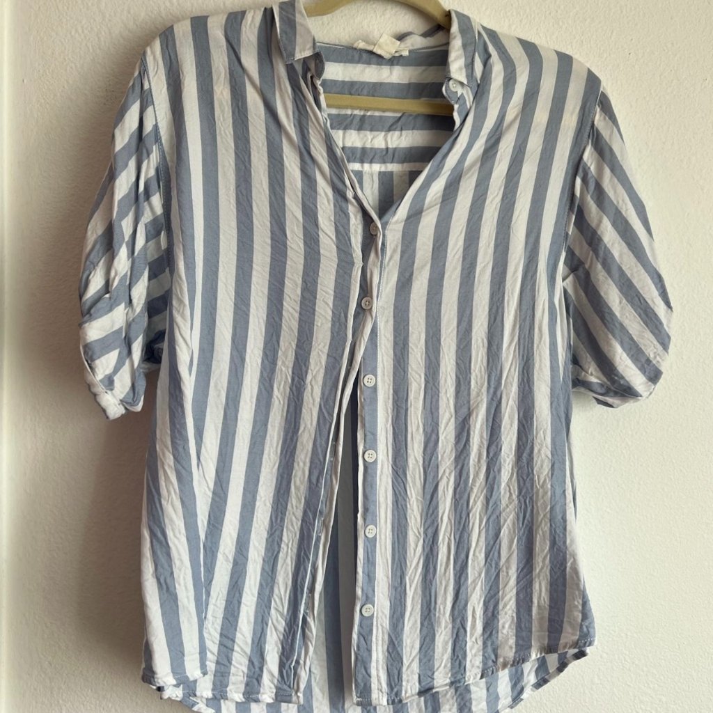 Striped Button Top